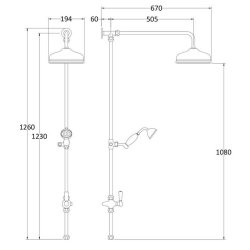 Nuie Victorian Chrome Grand Rigid Riser Kit