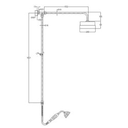 Nuie Luxury Chrome Rigid Riser Kit