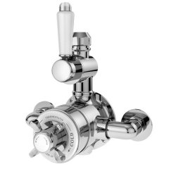 Nuie Selby Chrome Dual Exposed Thermostatic Shower Valve