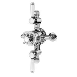 Nuie Selby Chrome Triple Exposed Thermostatic Shower Valve