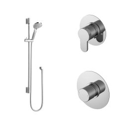 Nuie Spa Collection Arvan Bundle 1 Outlet Valve with Slider Rail Kit and Stop Tap