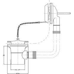 Nuie Retainer Plug and Ball Chain Bath Waste