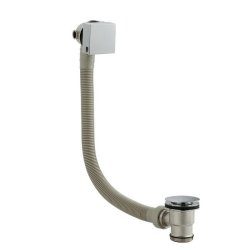 Nuie Square Chrome Slimline Freeflow Bath Filler