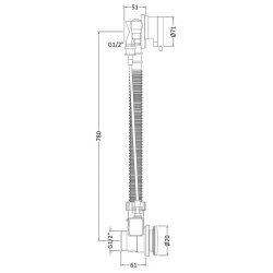 Nuie Round Chrome Single Lever Freeflow Bath Filler