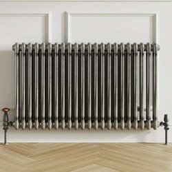 Scudo Raw Metal 600 x 636mm 2 Column Horizontal Radiator