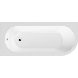 Nuie Crescent 1700 x 725mm LH Back to Wall Corner Bath with Panel