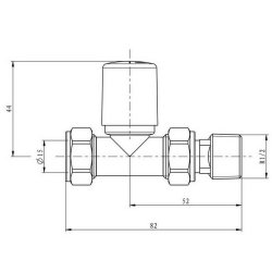 Scudo Modern Chrome Straight Radiator Valves