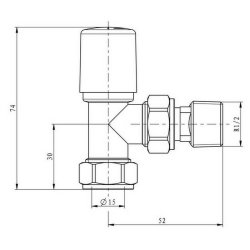 Scudo Modern Black Angled Radiator Valves