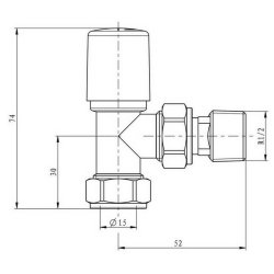 Scudo Modern Carbon Anthracite Angled Radiator Valves