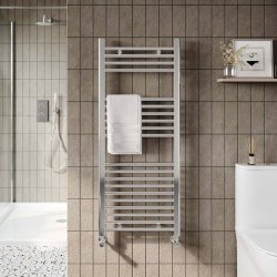 Scudo Strive Chrome 1200 x 500mm Towel Radiator