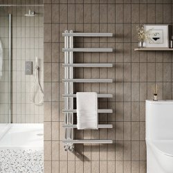 Scudo Carlo Chrome 1150 x 500mm Towel Radiator