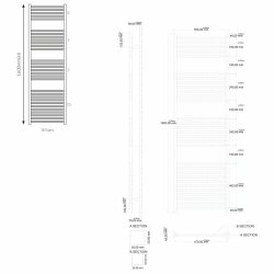 Scudo Simona Chrome 1600 x 500mm Towel Radiator