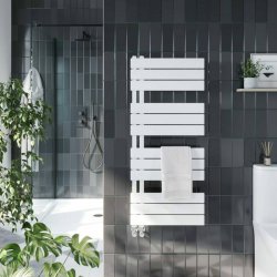 Scudo Thames Matt White 800 x 500mm Towel Radiator