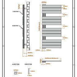 Scudo Thames Matt White 1150 x 500mm Towel Radiator