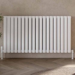 Scudo Apex White 600 x 1121mm Horizontal Single Designer Radiator