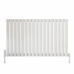 Scudo Apex White 600 x 994mm Horizontal Single Designer Radiator