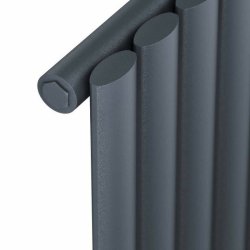 Scudo Apex Anthracite 1800 x 413mm Vertical Single Designer Radiator