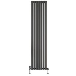 Scudo Apex Anthracite 1800 x 413mm Vertical Single Designer Radiator