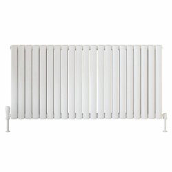 Scudo Apex White 600 x 994mm Horizontal Double Designer Radiator