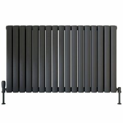 Scudo Apex Anthracite 600 x 767mm Horizontal Double Designer Radiator