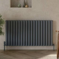 Scudo Apex Anthracite 600 x 767mm Horizontal Double Designer Radiator