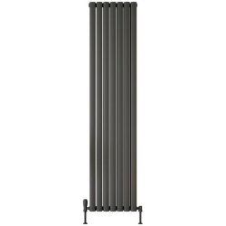 Scudo Apex Anthracite 1800 x 413mm Vertical Double Designer Radiator