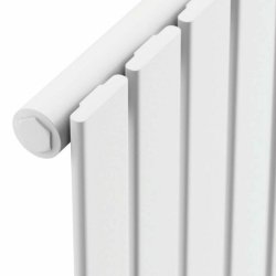 Scudo Bravo White 600 x 886mm Horizontal Single Designer Radiator