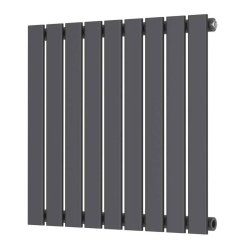 Scudo Bravo Anthracite 600 x 614mm Horizontal Single Designer Radiator