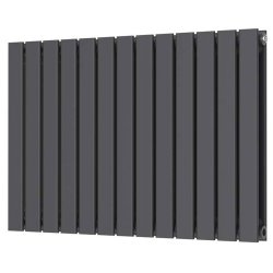 Scudo Bravo Anthracite 600 x 886mm Horizontal Double Designer Radiator