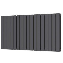 Scudo Bravo Anthracite 600 x 1158mm Horizontal Double Designer Radiator