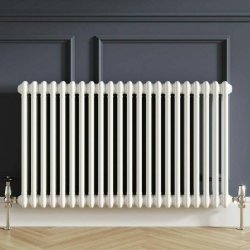 Scudo White 600 x 650mm 2 Column Horizontal Radiator