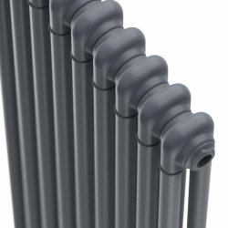 Scudo Anthracite 1800 x 335mm 2 Column Vertical Radiator