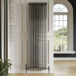 Scudo Raw Metal 1800 x 328mm 2 Column Vertical Radiator