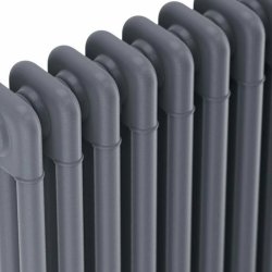 Scudo Anthracite 600 x 650mm 3 Column Horizontal Radiator