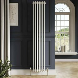 Scudo White 1800 x 335mm 3 Column Vertical Radiator