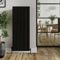 Scudo Arton Black 1200 x 470mm Vertical Single Designer Radiator