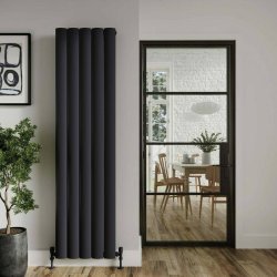 Scudo Korali Carbon Anthracite 1800 x 470mm Vertical Single Designer Radiator