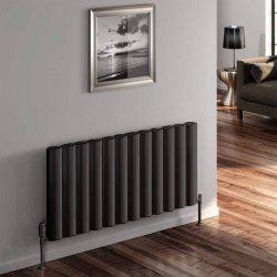 Reina Belva Double Horizontal White Aluminium Radiator 600 x 1036mm