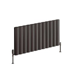 Reina Belva Double Horizontal Anthracite Aluminium Radiator 600 x 1036mm