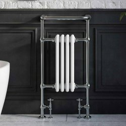 Scudo Harrogate 952 x 479mm 4 Column Traditional Towel Rail