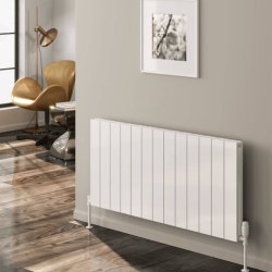 Reina Casina Double Horizontal White Aluminium Radiator 600 x 1230mm