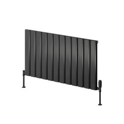 Reina Vicari Double Horizontal Anthracite Aluminium Radiator 600 x 400mm