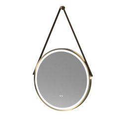 Nuie Salana Brushed Brass 600mm Round LED Mirror