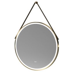 Nuie Salana Brushed Brass 800mm Round LED Mirror