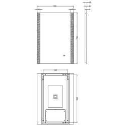 Nuie Castor 700 x 500mm Ambient LED Mirror