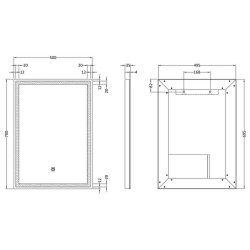 Nuie Lyra 700 x 500mm LED Mirror