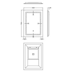 Nuie Sculptor 700 x 500mm LED Mirror