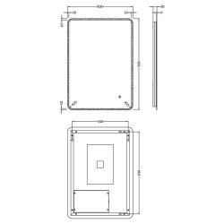 Nuie Lynx 700 x 500mm Ambient LED Mirror