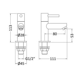 Nuie Series 2 Chrome Basin Taps