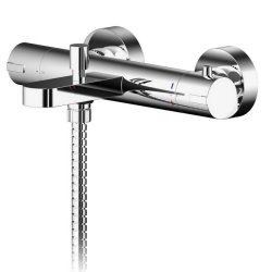 Nuie Binsey Chrome Wall Mounted Thermostatic Bath Shower Mixer